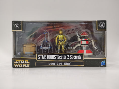 SW Multipack 3.75" - Star Tours Sector 2 Security ( G2 Droid, C-3PO, RX Dorid)