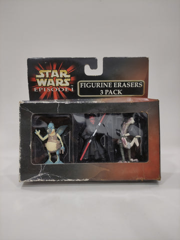 SW EP1 - Figurine Eraser 3 Pack (Waton, Darth Maul, Piloto)