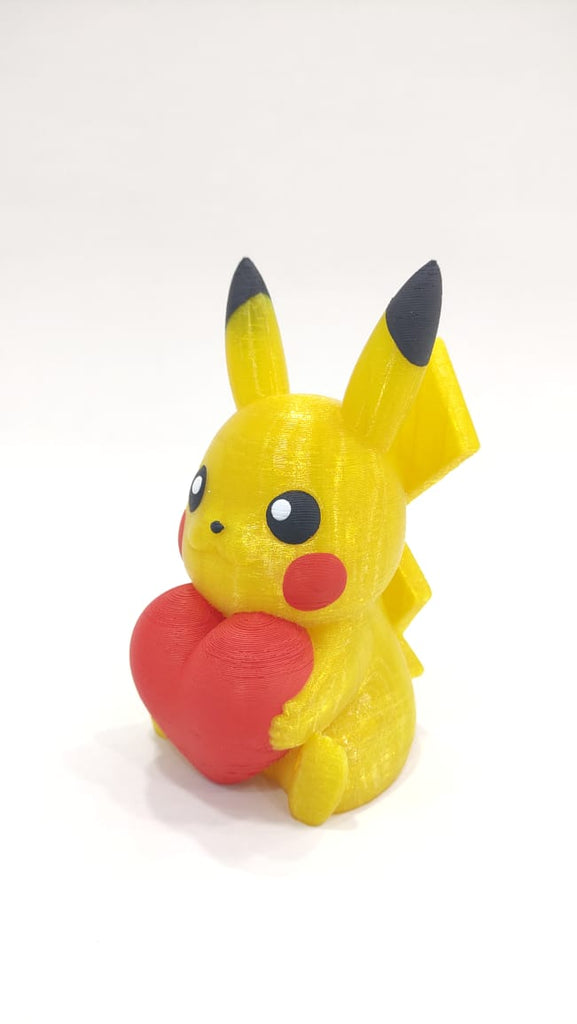 Pokémon Pikachu sentado em a terra com uma pequeno brinquedo. generativo  ai. 28404932 Foto de stock no Vecteezy